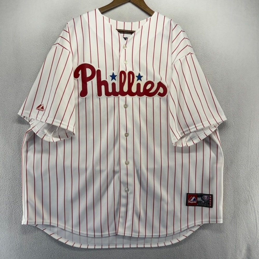 Vintage Philadelphia Phillies Jersey Men's 3XL Stitched Roy Halladay Pinstriped